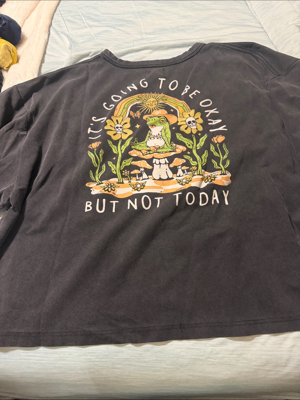 Graphic Frog Tee - Black "It's Going To Be Okay"